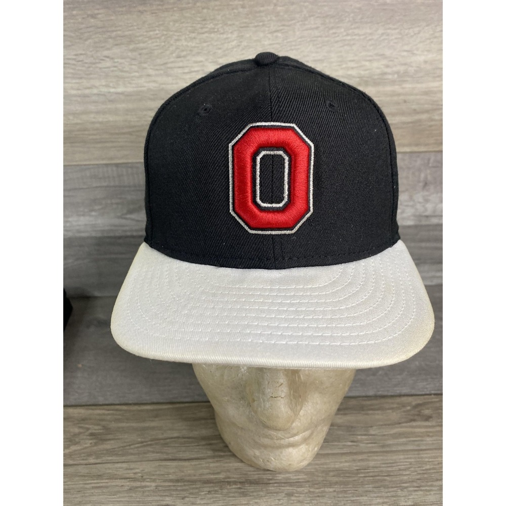 Ohio State Buckeyes‎ Hat Cap Fitted Mens 7 Black White NCAA Football New Era